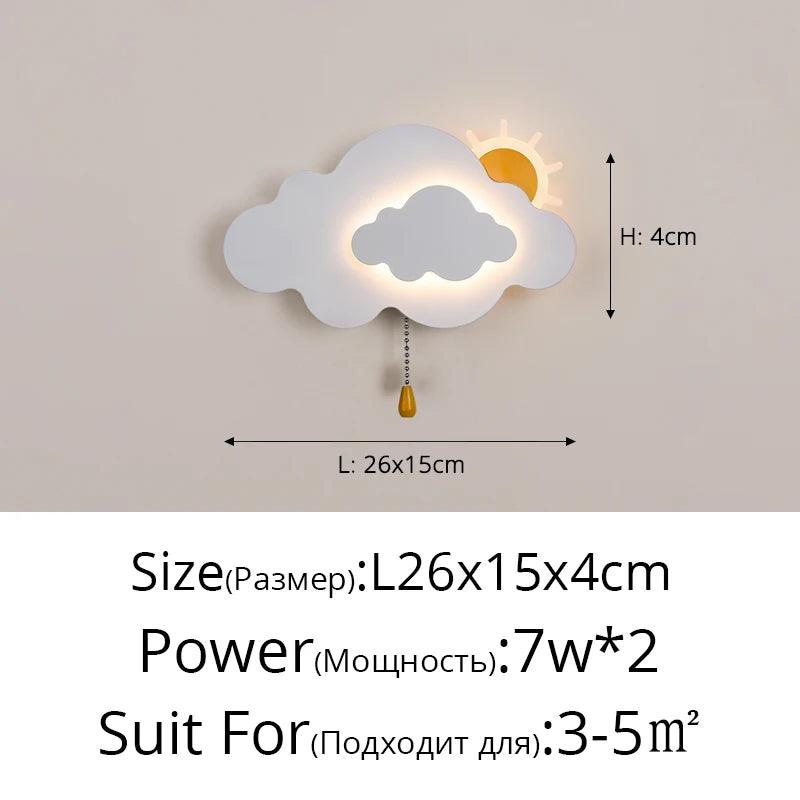 Cute Cloud and Star Design Wall Light - Vintage & Trendy