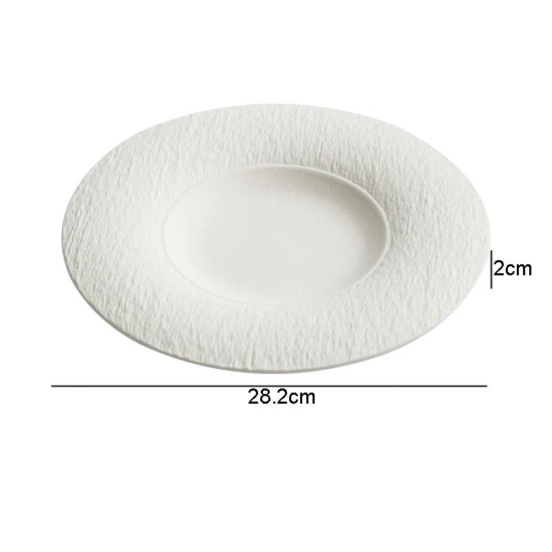 Creative Ceramic Round Dinner Plate - Vintage & Trendy