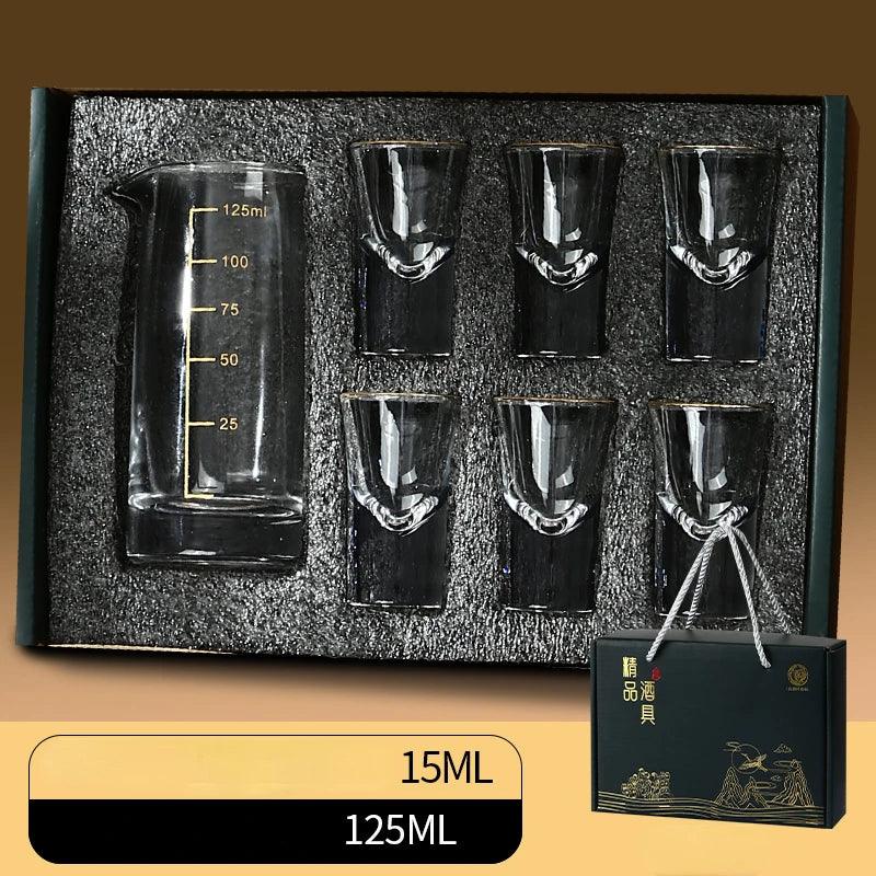 Classic Crystal Shot Glasses Set Gift Box - Vintage & Trendy