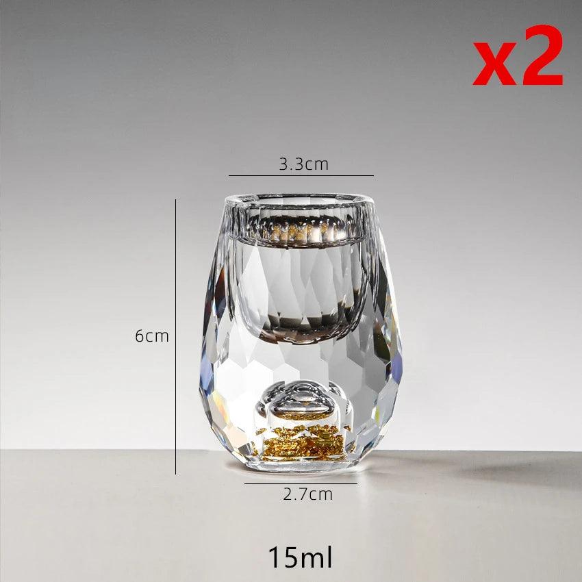 Diamond Cut Crystal Shot Glass Collection - Vintage & Trendy