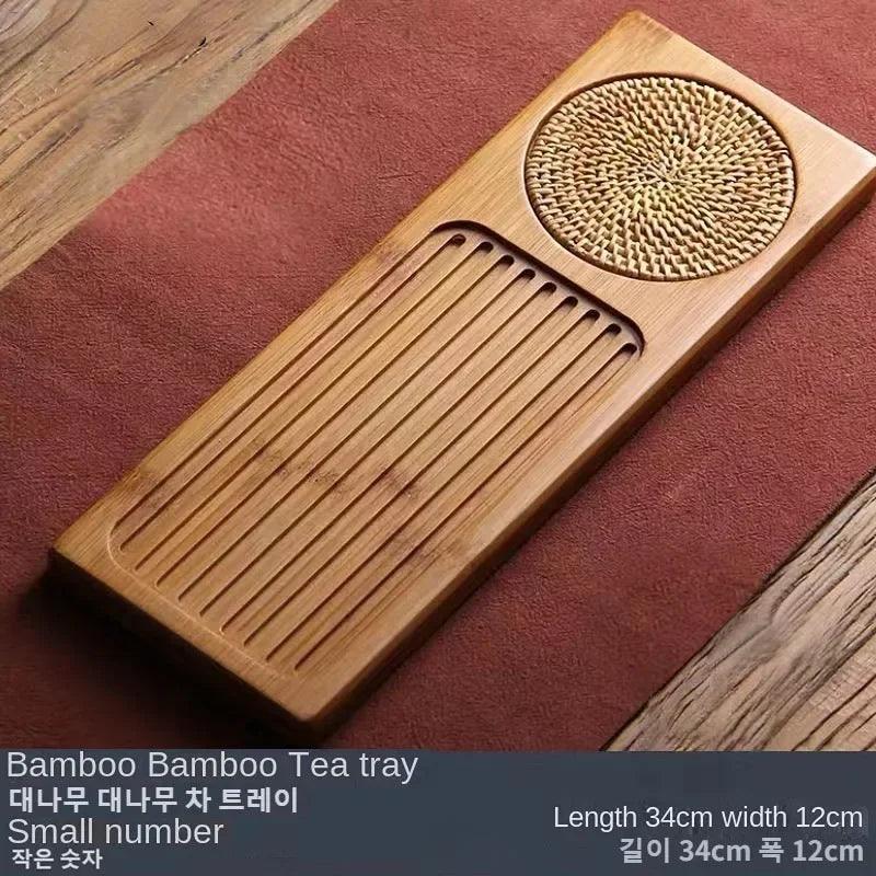 Solid Bamboo Wood Tea Tray - Vintage & Trendy