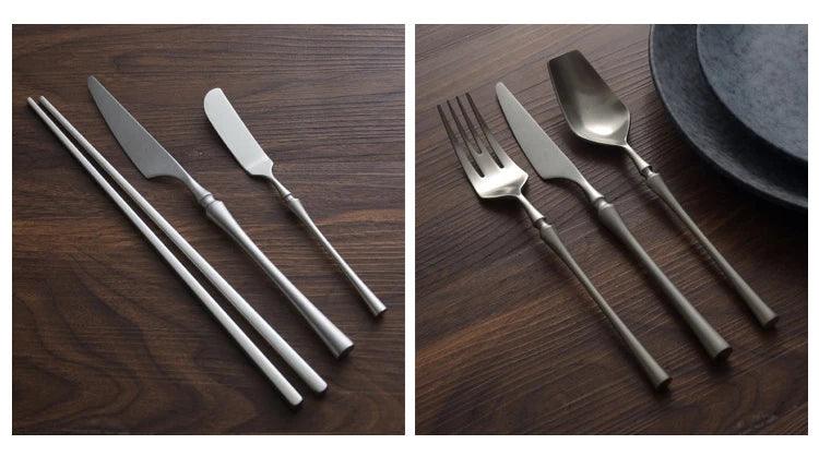 Olevo Vintage Stainless Steel Cutlery - Vintage & Trendy