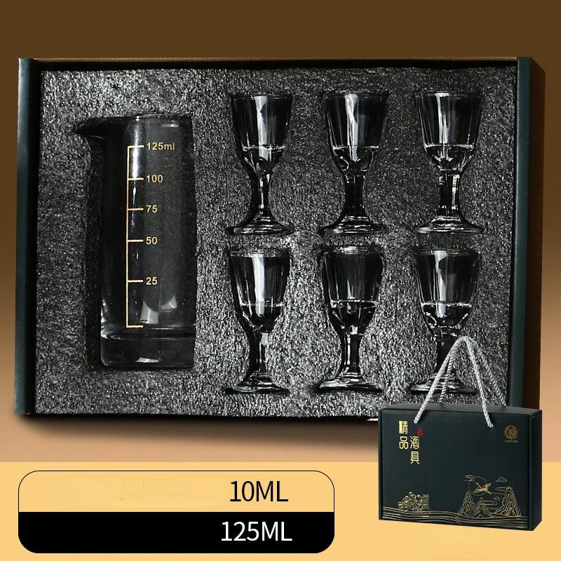 Classic Crystal Shot Glasses Set Gift Box - Vintage & Trendy