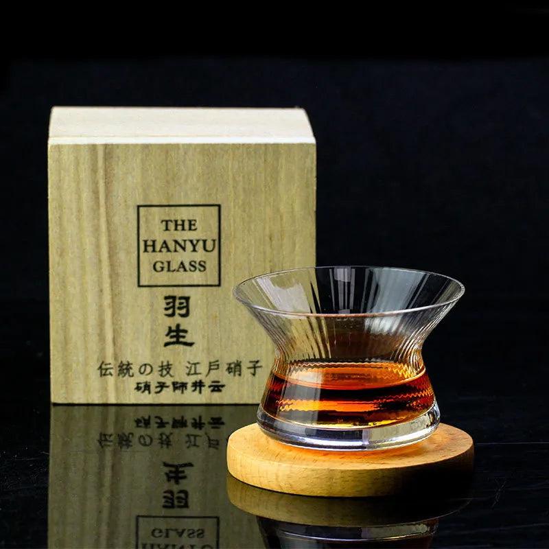 Edo Kiriko Spinning Whiskey Glass - Limited Edition HANYU - Vintage & Trendy