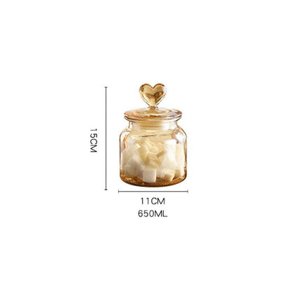 Glass Airtight Jar Bottle - Household Transparent with Lid - Vintage & Trendy