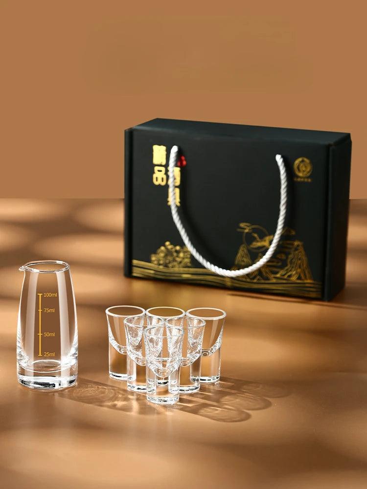 Classic Crystal Shot Glasses Set Gift Box - Vintage & Trendy