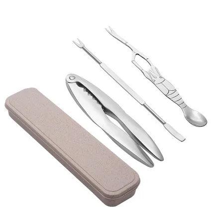 Portable Seafood Tool Set - Stainless Steel Prawn Peeler - Vintage & Trendy