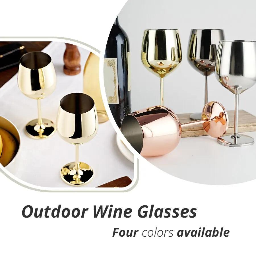 Unbreakable Stainless Steel Wine Glasses - Vintage & Trendy