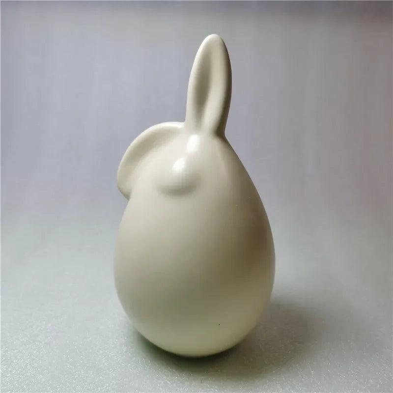 Ceramic Rabbit Ornaments Pair - Vintage & Trendy