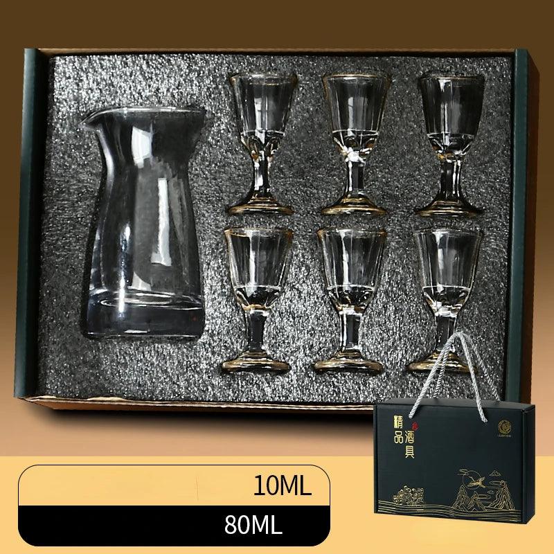 Classic Crystal Shot Glasses Set Gift Box - Vintage & Trendy