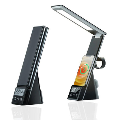 LuminarCharge: 3-in-1 Wireless Charging Lamp - Vintage & Trendy