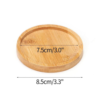 Multi Bamboo Tray Wood Saucer - Vintage & Trendy