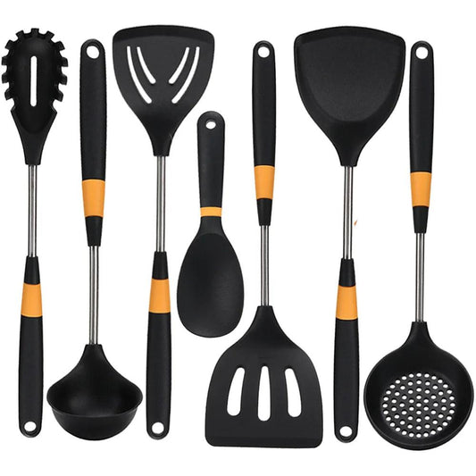 HIKUUI Silicone Kitchen Tools Set - Vintage & Trendy