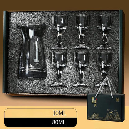 Classic Crystal Shot Glasses Set Gift Box - Vintage & Trendy