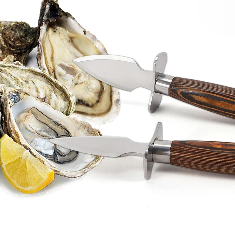 OceanCraft Wood-Handled Oyster Opener - Vintage & Trendy