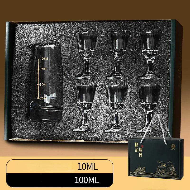 Classic Crystal Shot Glasses Set Gift Box - Vintage & Trendy