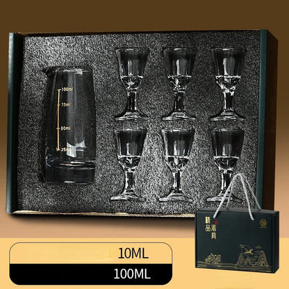 Classic Crystal Shot Glasses Set Gift Box - Vintage & Trendy