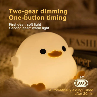 LED Cute Duck Night Light - Touch Sensor, USB Rechargeable - Vintage & Trendy