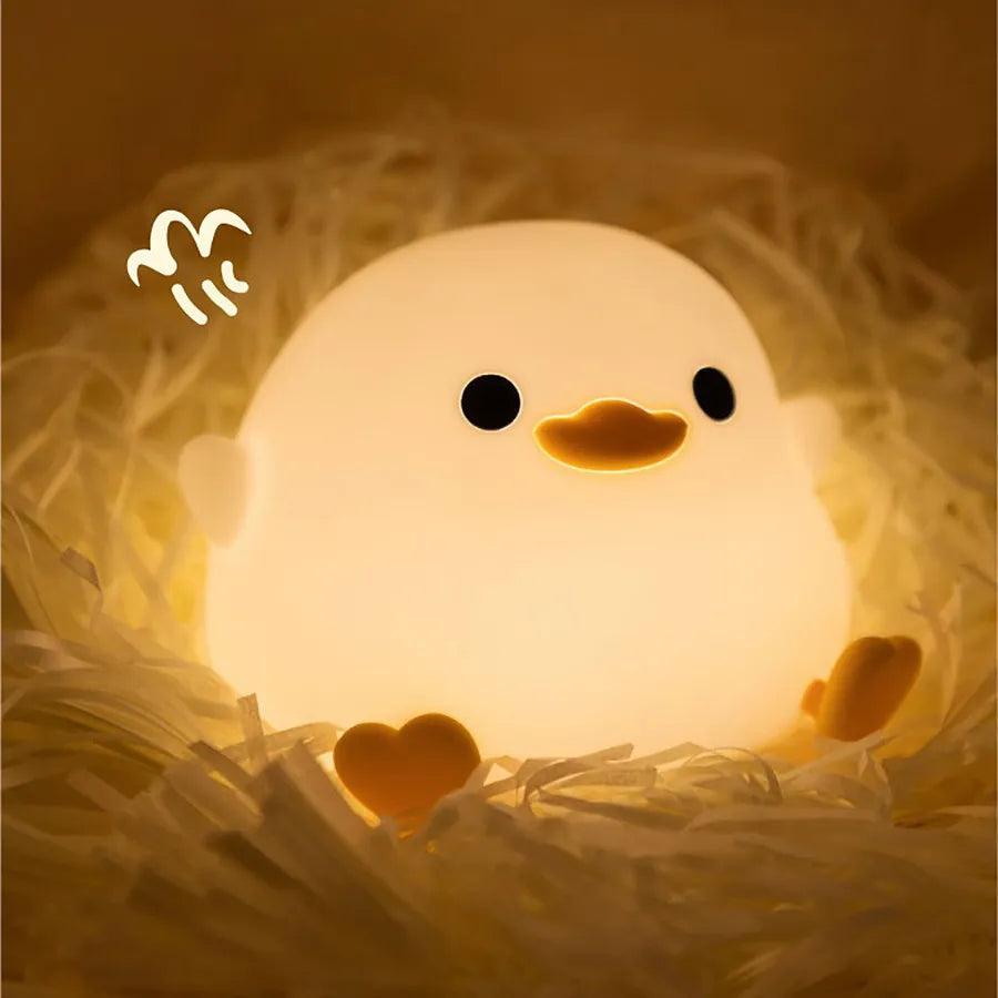 LED Cute Duck Night Light - Touch Sensor, USB Rechargeable - Vintage & Trendy