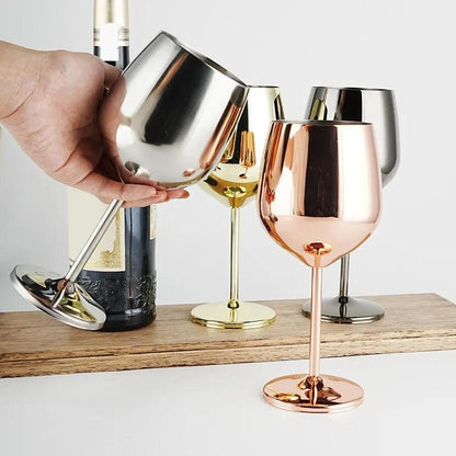 Unbreakable Stainless Steel Wine Glasses - Vintage & Trendy