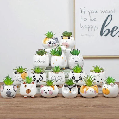 Cute cartoon mini Flower Pots - Vintage & Trendy