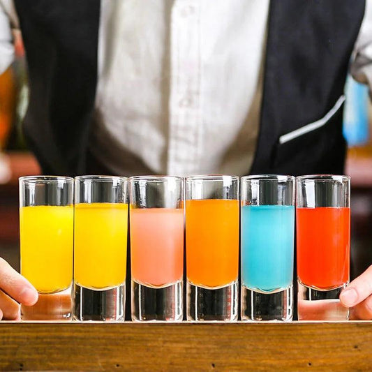 Rainbow Layered Cocktail Shot Glass Set - Vintage & Trendy