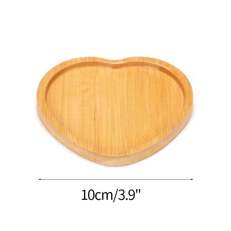 Multi Bamboo Tray Wood Saucer - Vintage & Trendy