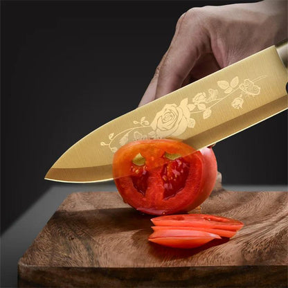 Golden Titanium Plated Chef's Knife - New Style - Vintage & Trendy