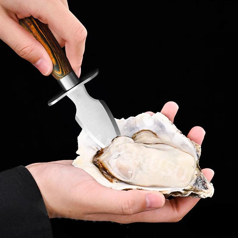 OceanCraft Wood-Handled Oyster Opener - Vintage & Trendy