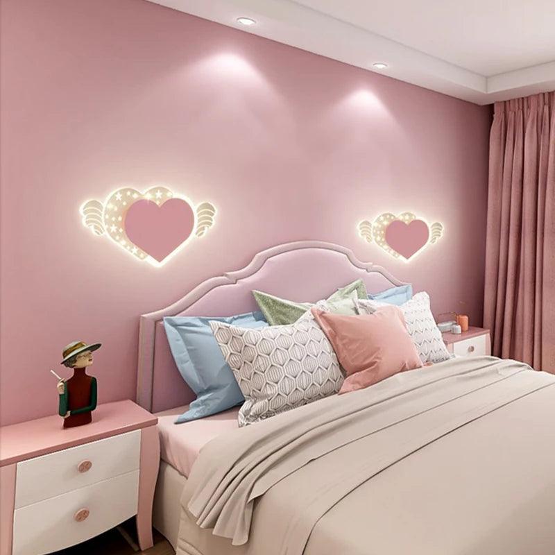 Fluttering Heartlights Kids' Wall Lamp - Vintage & Trendy