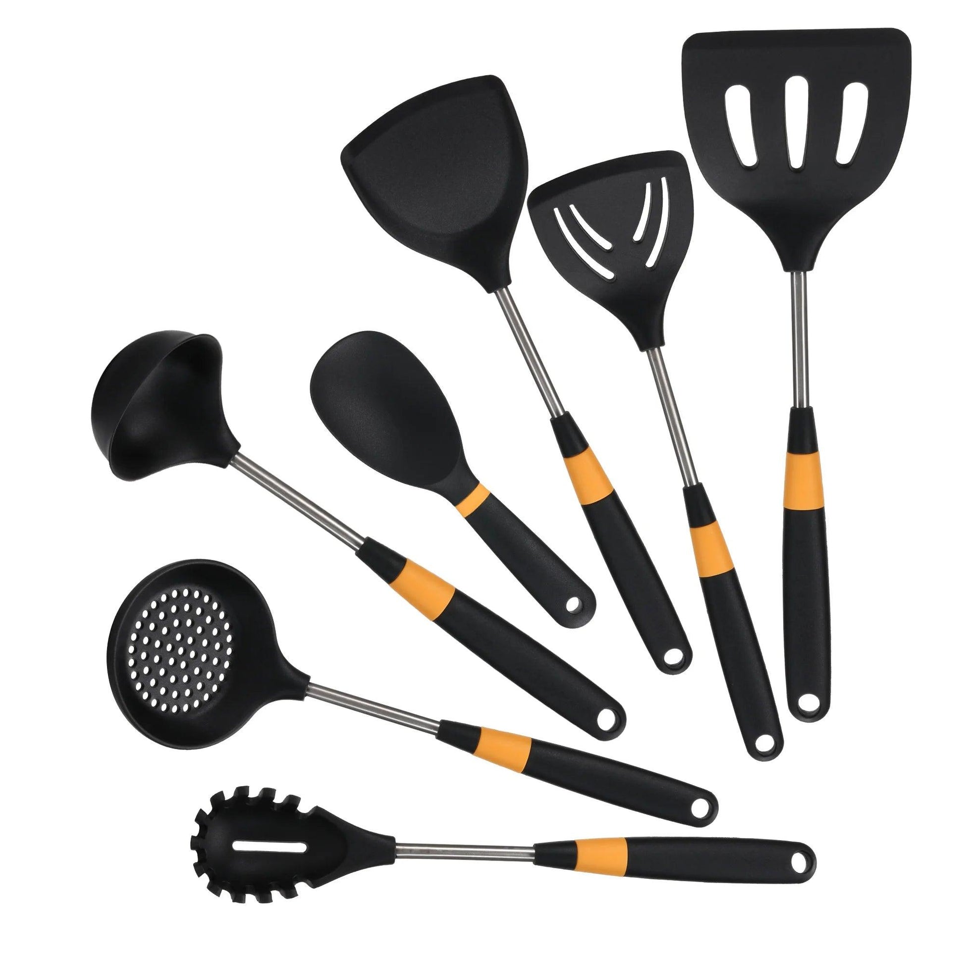 HIKUUI Silicone Kitchen Tools Set - Vintage & Trendy