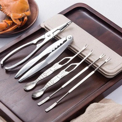 Portable Seafood Tool Set - Stainless Steel Prawn Peeler - Vintage & Trendy