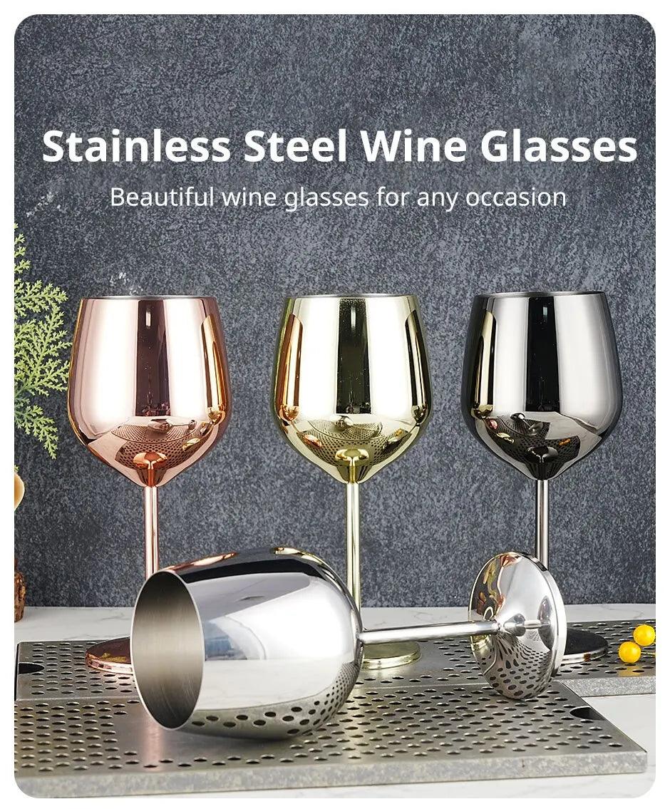 Unbreakable Stainless Steel Wine Glasses - Vintage & Trendy