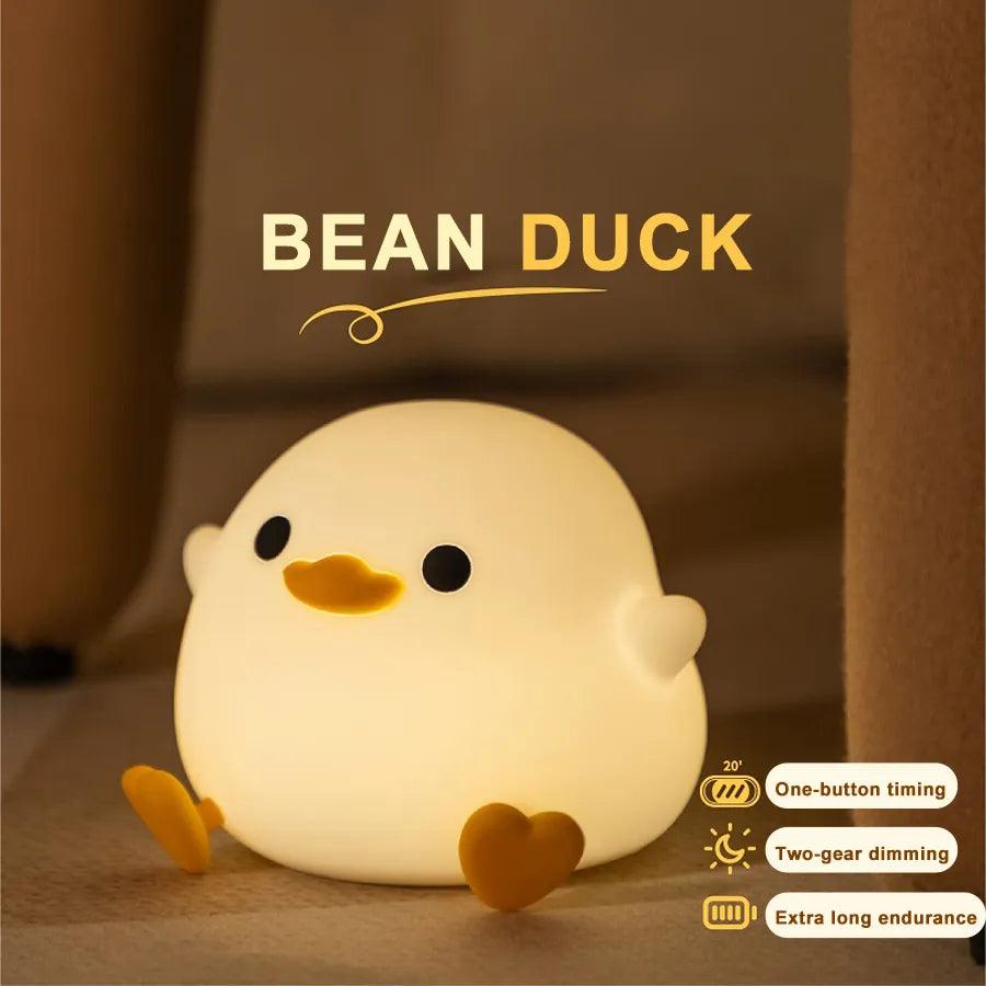 LED Cute Duck Night Light - Touch Sensor, USB Rechargeable - Vintage & Trendy