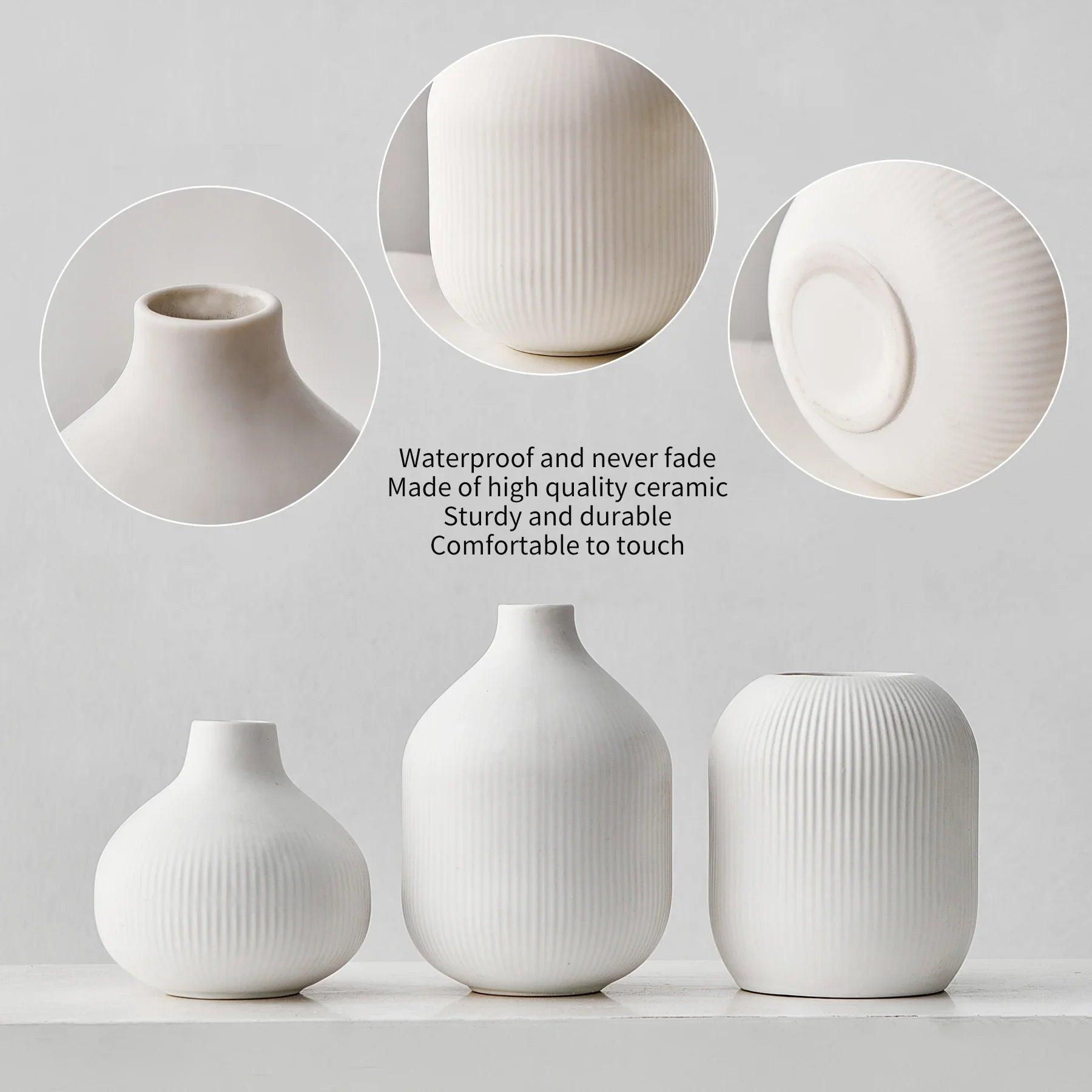 Nordic Ceramic Mini Vase Set - Vintage & Trendy