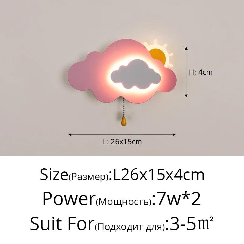 Cute Cloud and Star Design Wall Light - Vintage & Trendy