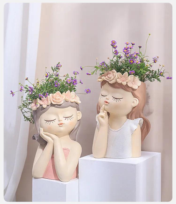 Delicate Fairy Girl Planter - Vintage & Trendy