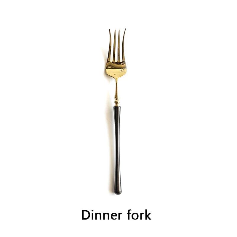 LuxeGold Stainless Steel Cutlery Set - Vintage & Trendy