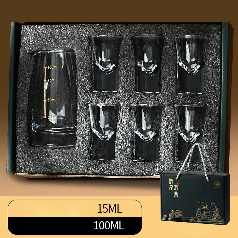 Classic Crystal Shot Glasses Set Gift Box - Vintage & Trendy