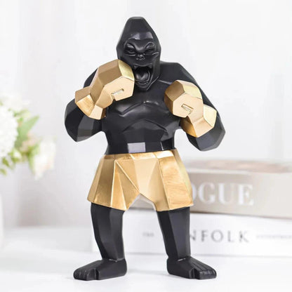 Creative Boxing King Kong Sculpture - Vintage & Trendy