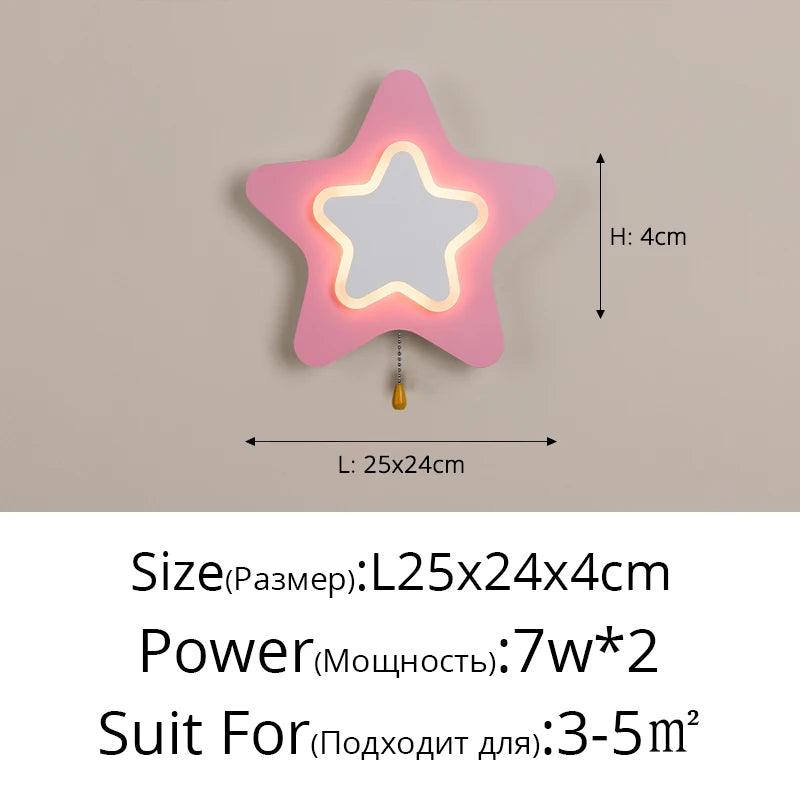 Cute Cloud and Star Design Wall Light - Vintage & Trendy