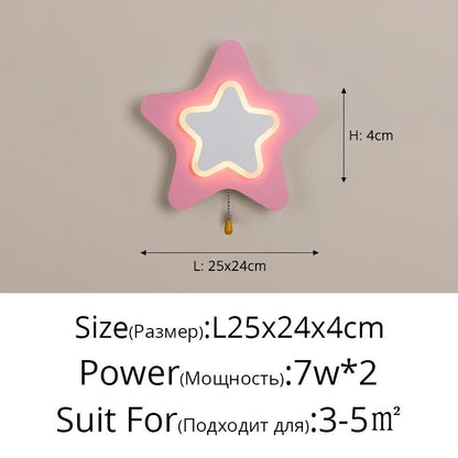 Cute Cloud and Star Design Wall Light - Vintage & Trendy