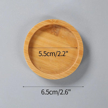 Multi Bamboo Tray Wood Saucer - Vintage & Trendy