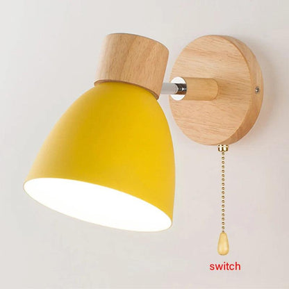 Wood Bedside LED Wall Lamp - Vintage & Trendy