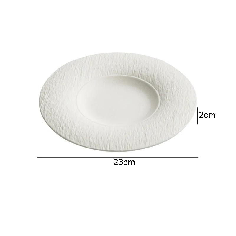 Creative Ceramic Round Dinner Plate - Vintage & Trendy