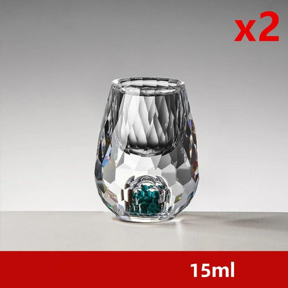 Diamond Cut Crystal Shot Glass Collection - Vintage & Trendy