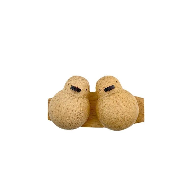 Wooden Ducklings Couple Seesaw Decor - Vintage & Trendy