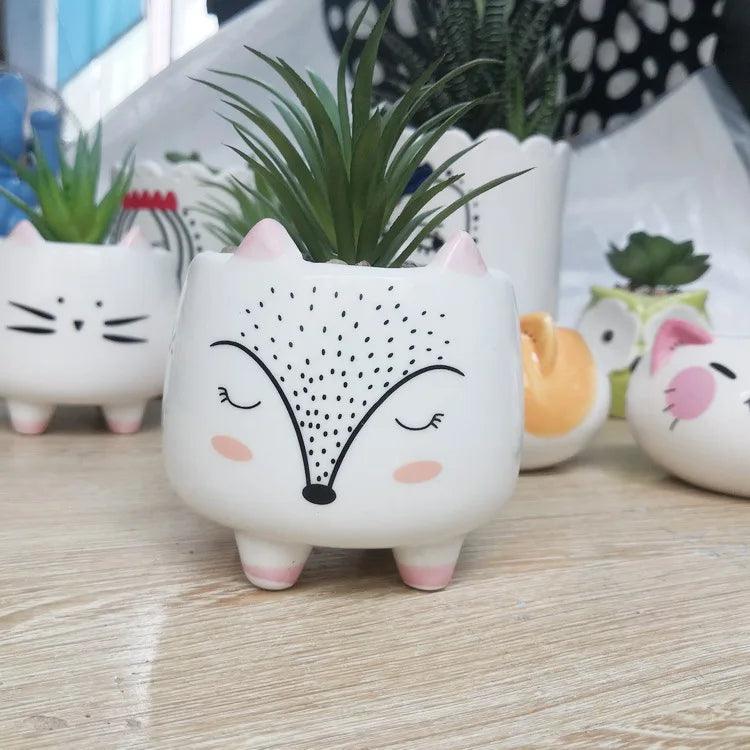 Cute cartoon mini Flower Pots - Vintage & Trendy