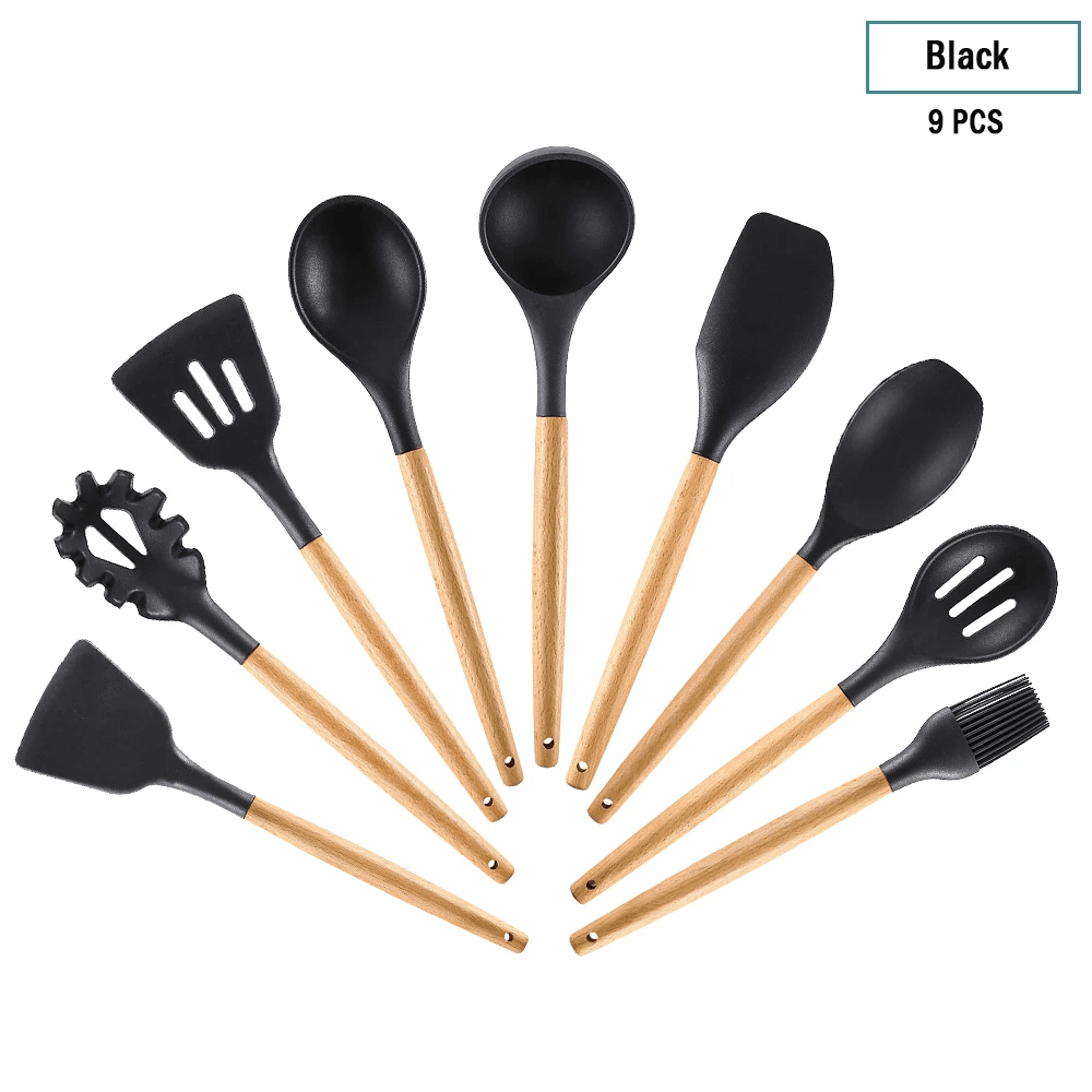 EcoGourmet Silicone Kitchen Tools Set - Vintage & Trendy