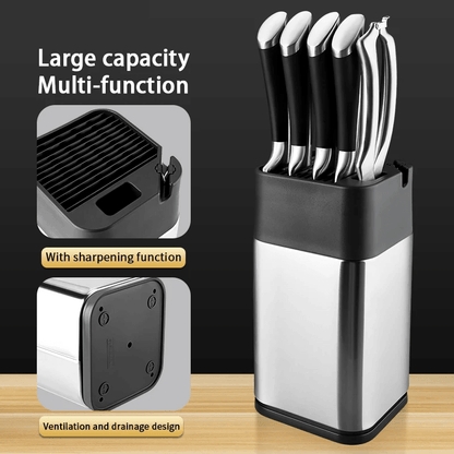 MultiFunc Stainless Steel Knife Holder - Vintage & Trendy